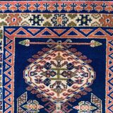 Vintage Kamseh Rug 190x137 cm, medium, Tribal oriental Carpet truly Shabby Chic