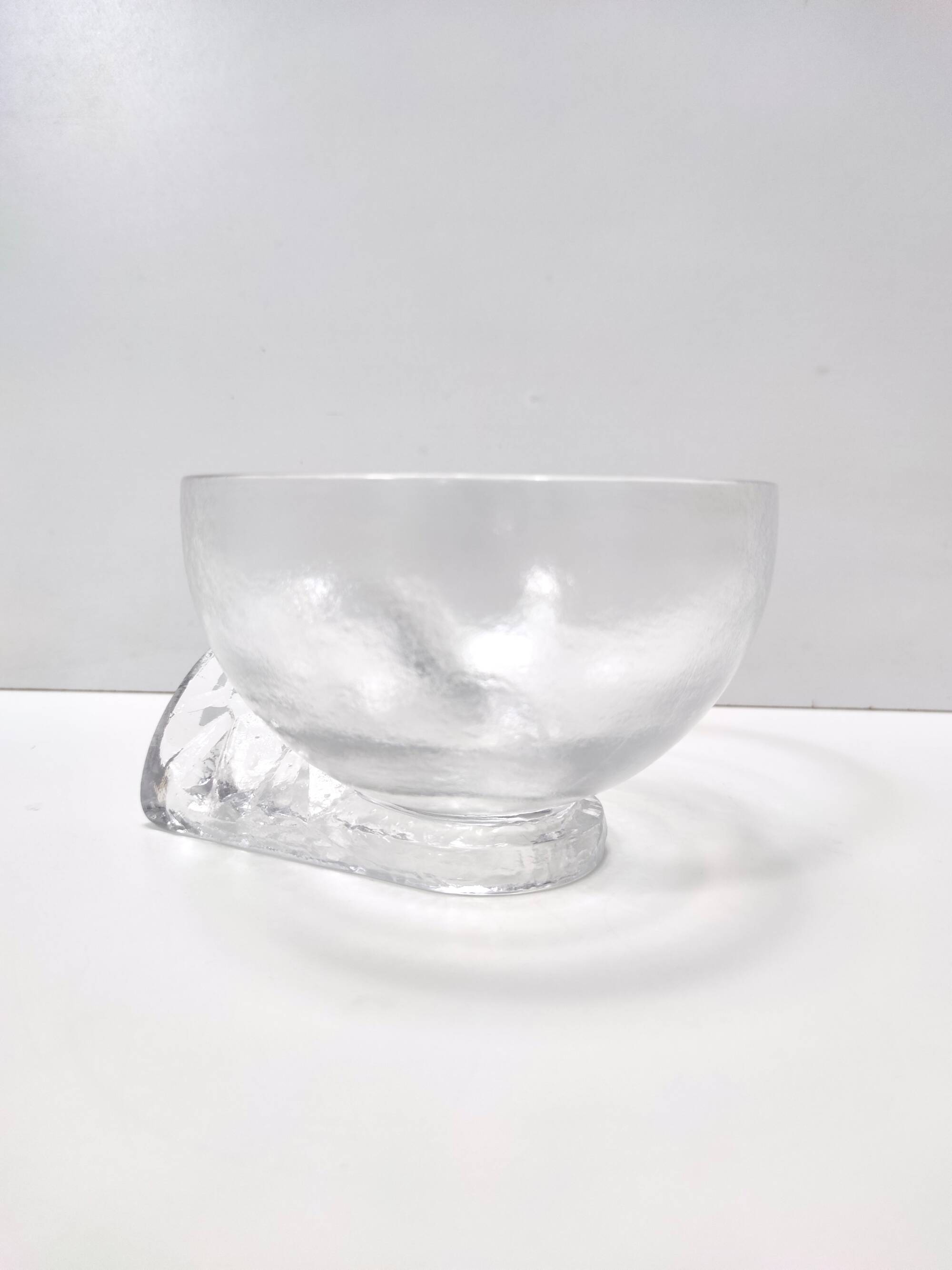 Set of Seven Crystal Serving Bowls by Taddei Sestini for Kristall Krisla