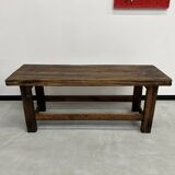 Old restored oak workbench