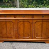 Large English solid wood library from the 19th century, 162cm.