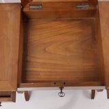 Marquetry dressing table with lyre-shaped foot