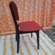 Lot de 4 chaises pieds compas noirs et rouges
