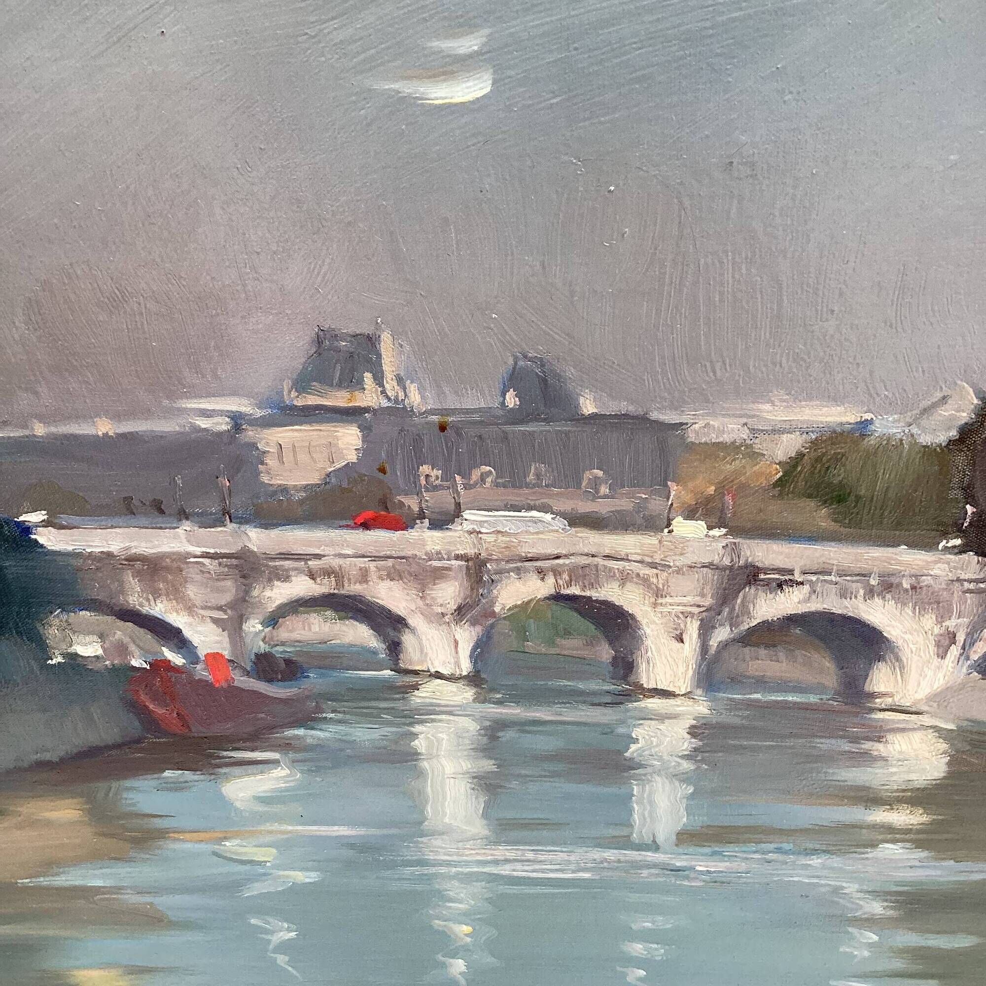 Painting signed Oil on canvas circa 1989 dimension: height -67cm- Length -73 cm-