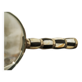 Art Deco magnifying glass in mother-of-pearl and silver, 1930.