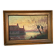 Small autumn landscape painting signed