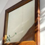 Art deco mirror 1920 wood and silver vintage