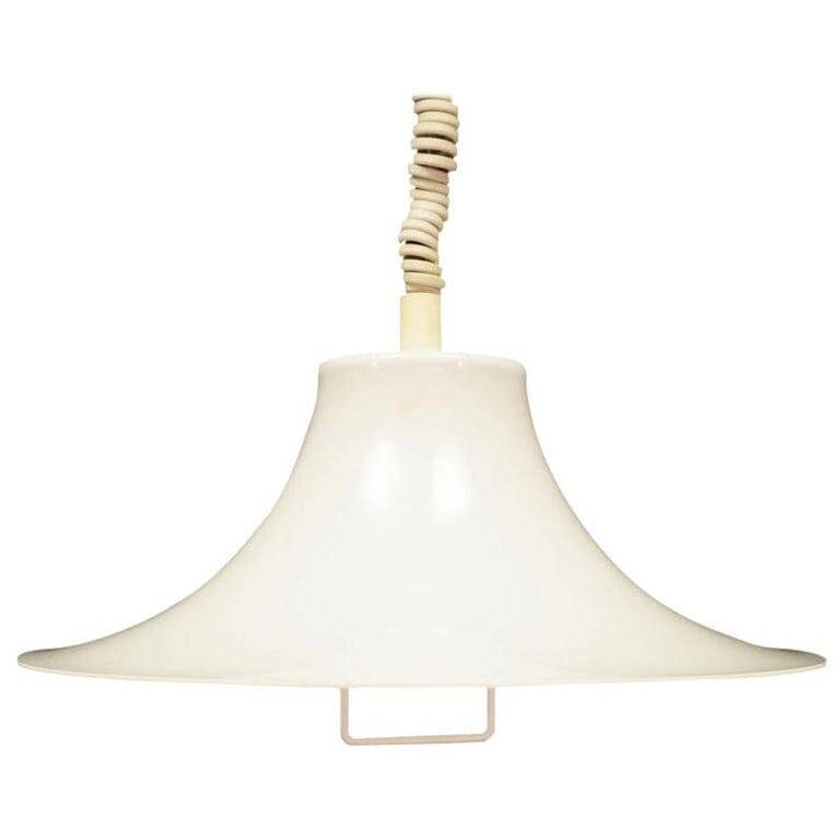 White pendant lamp, Danish design, 1970s, manufacturer: Fog & Morup
