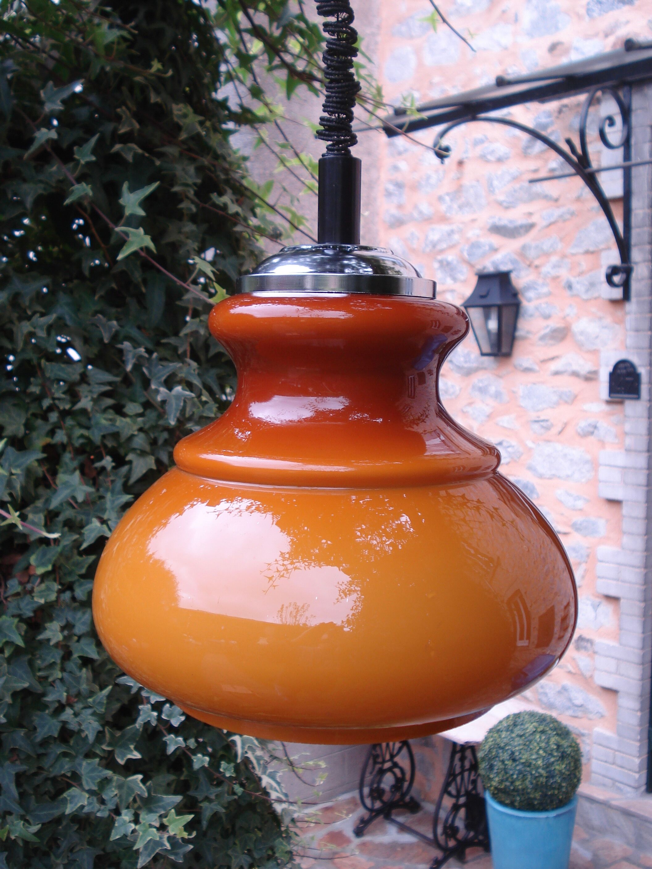 Suspension vintage 1970 caramel