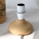 Lampe en grès et bois, années fin 70/début 80