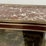 Louis XV style display cabinet in mahogany and bronze, 19th century.