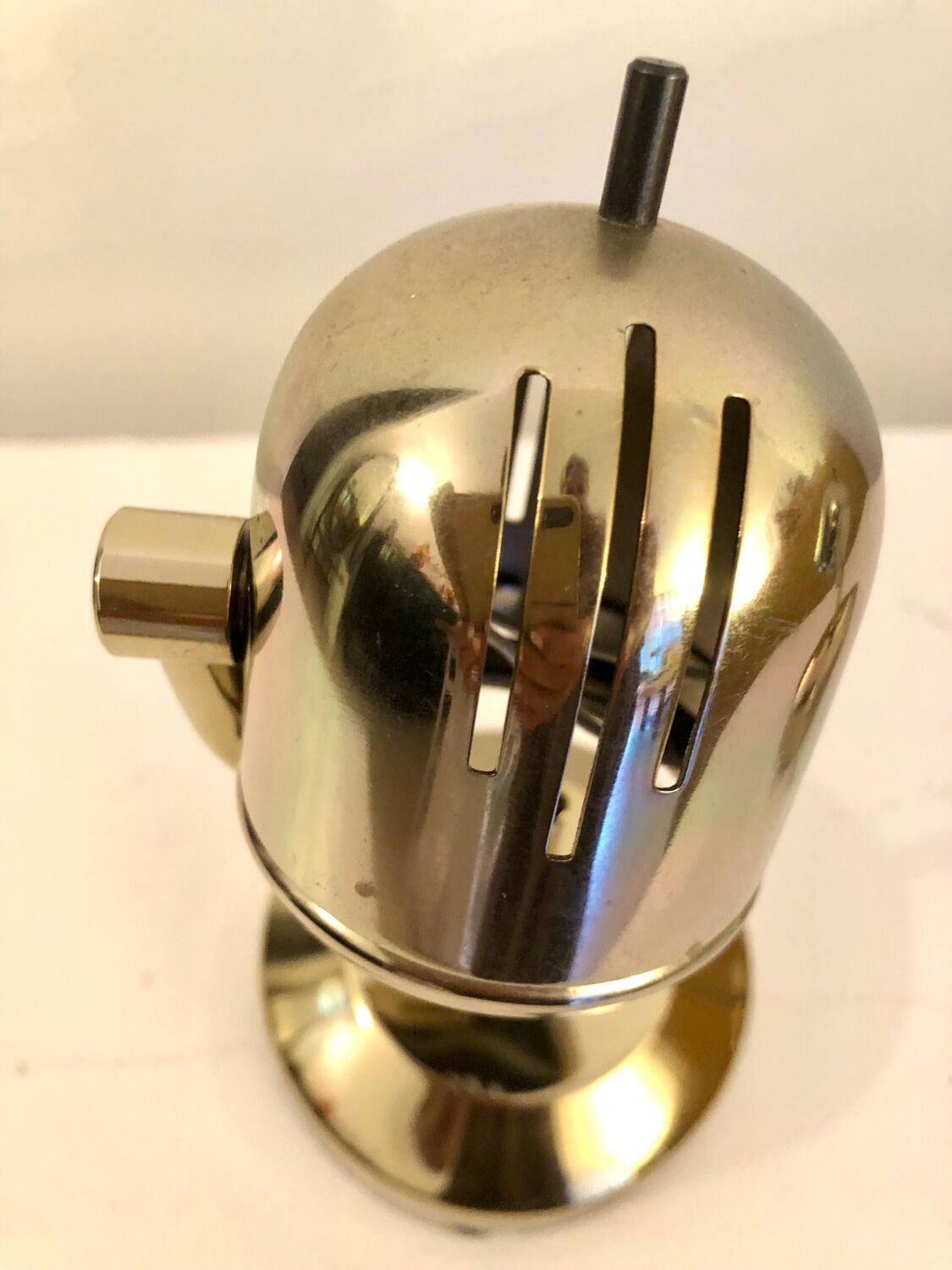 Vintage Fase adjustable wall lights in gold metal.