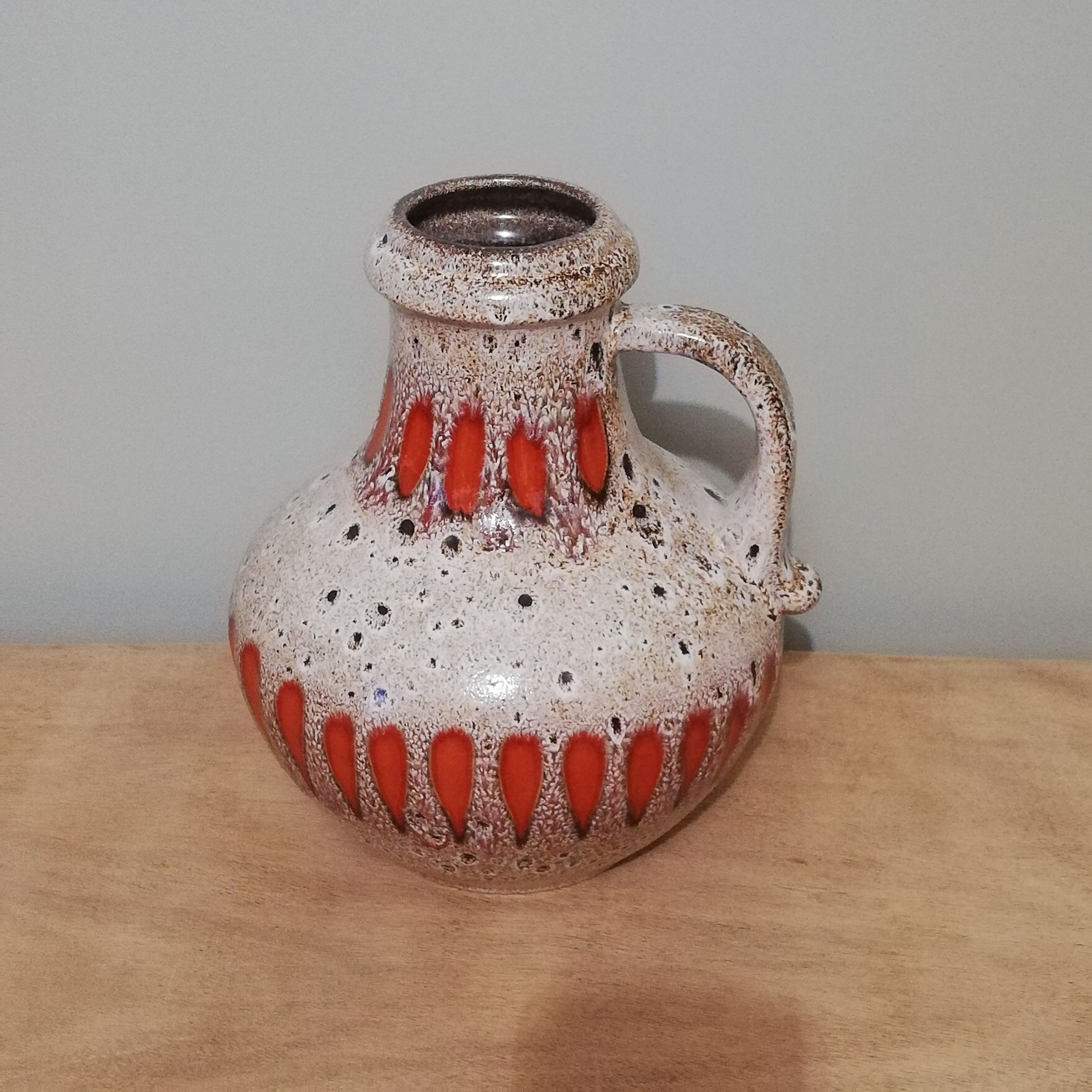 Vase west germany Scheurich Keramik fat lava