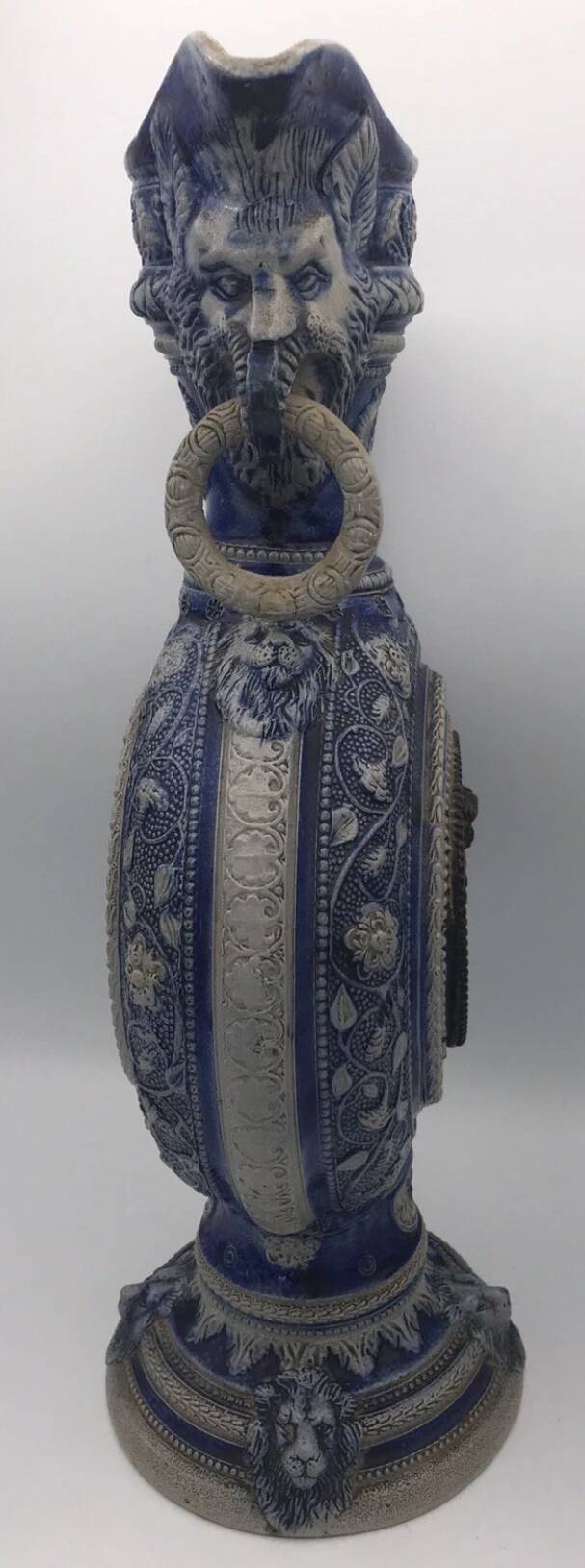 PITCHER Ewer in Stoneware from WESTERLAND, Germany, medallions and sculptures