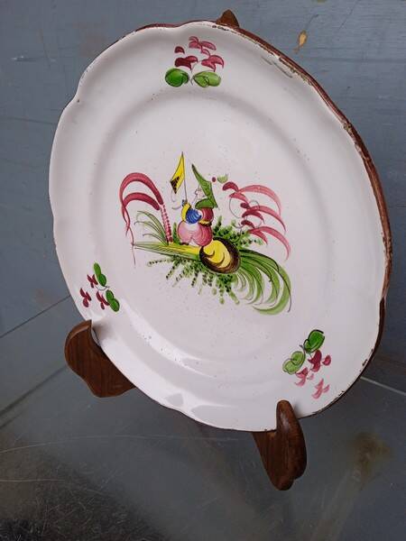 Assiette faience au chinois Les Islettes XVIIIem