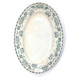 Green ceramic platter frieze