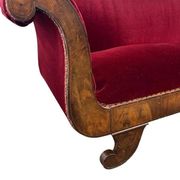 Canapé baroque vintage bordeaux