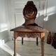 Wooden chair with Breton leather seat
