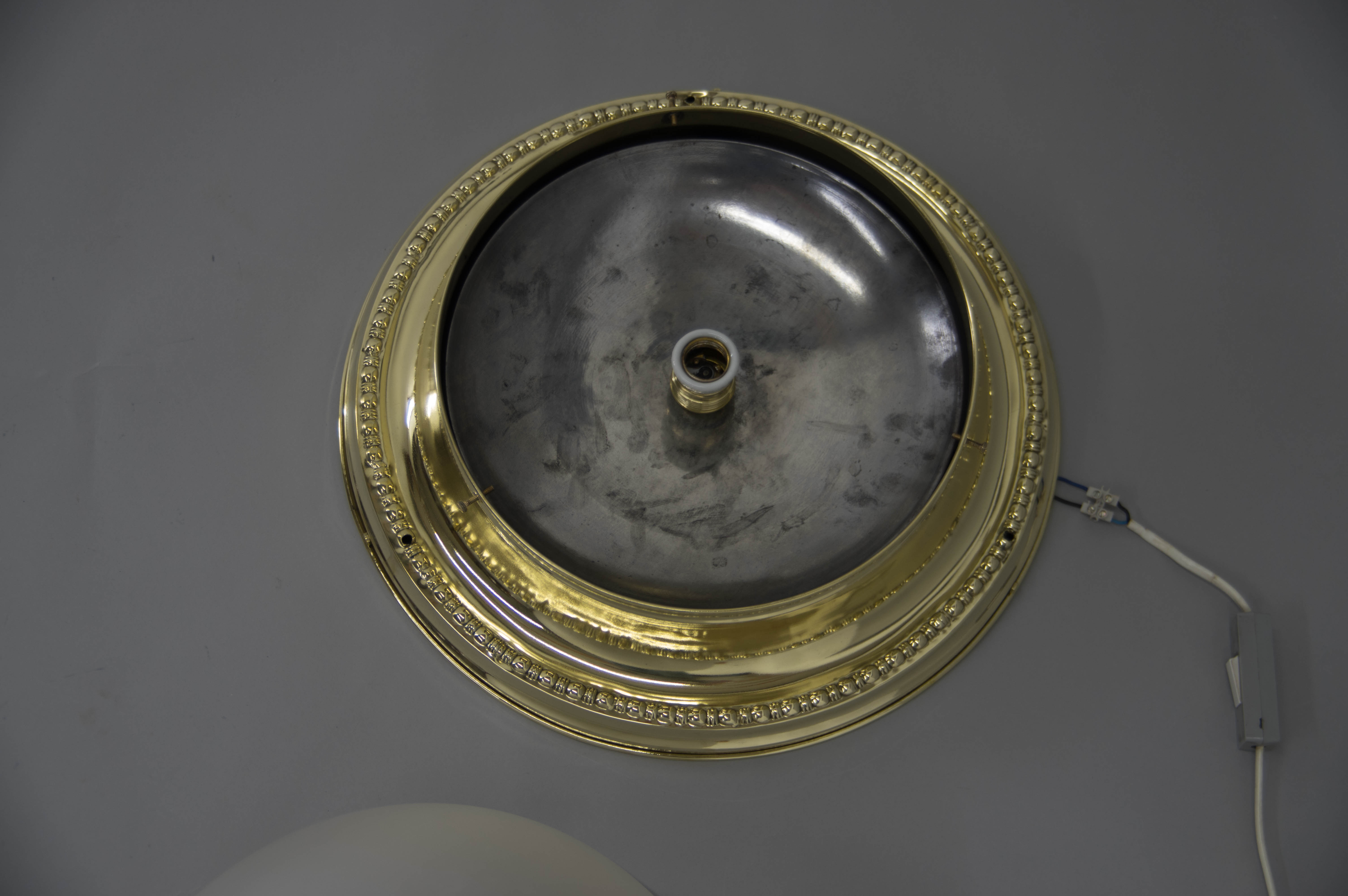 Large Art Nouveau Flush Mount, 1920s, Restored