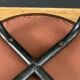 Vintage brown faux leather stool