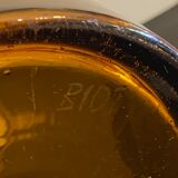 Biot amber yellow bubbled glass champagne bucket