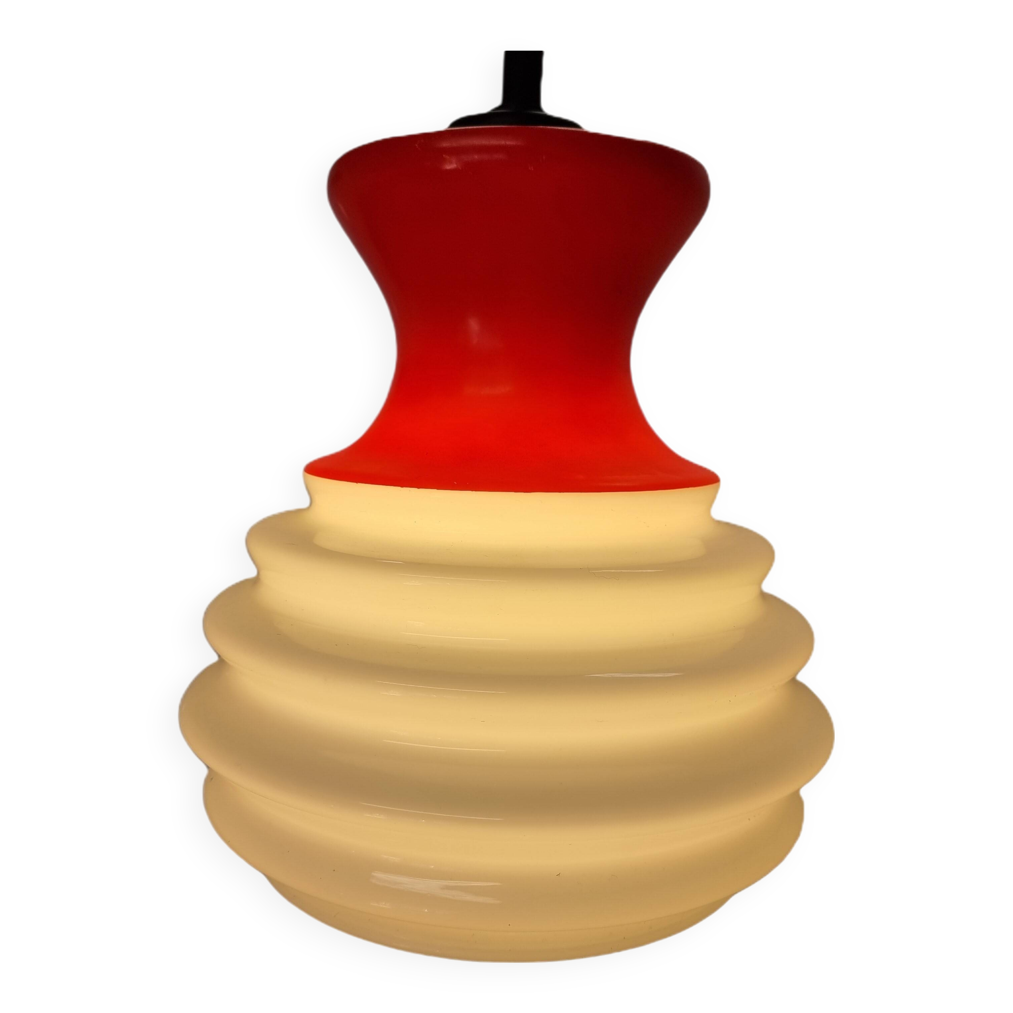 Design Glass Pendant Lamp Space Age, from the 70s