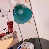 Chrome metal diabolo lamp and green globe