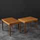 Vintage Mid-Century Scandinavian Modern Brown Teak Side Tables