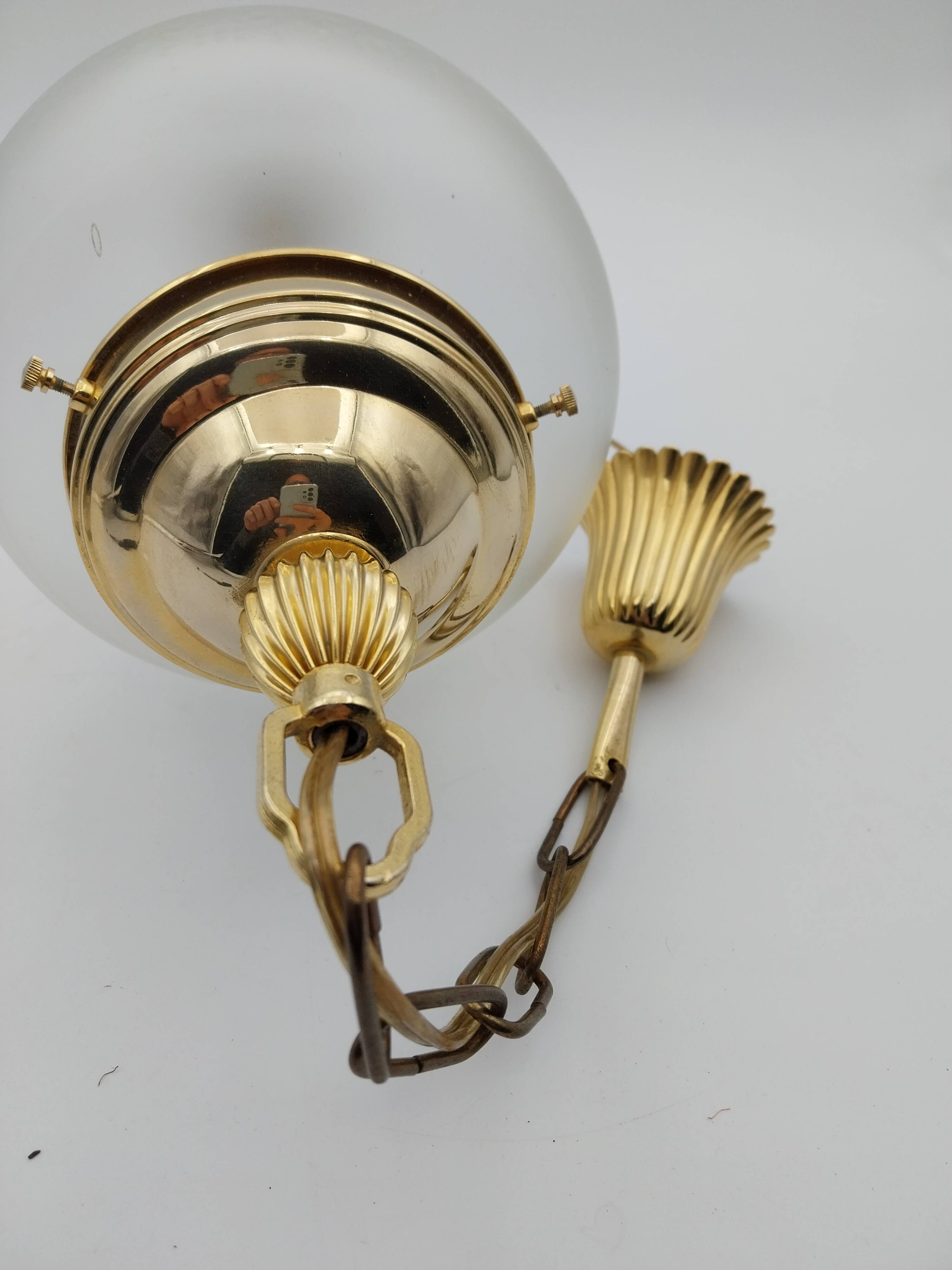 golden metal glass suspension chandelier