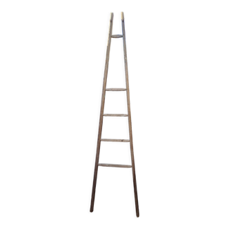 Vintage wood picking ladder 7 bars