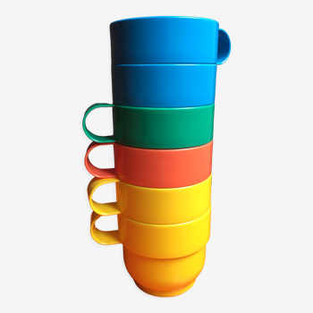 Vintage plastic coffee cups from the brand Giostyle