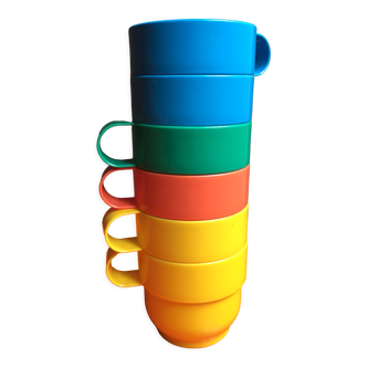 Vintage plastic coffee cups from the brand Giostyle