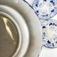 Set of 6 dessert plates in ironstone "Flora" – Creil et Montereau, 19th century, blue