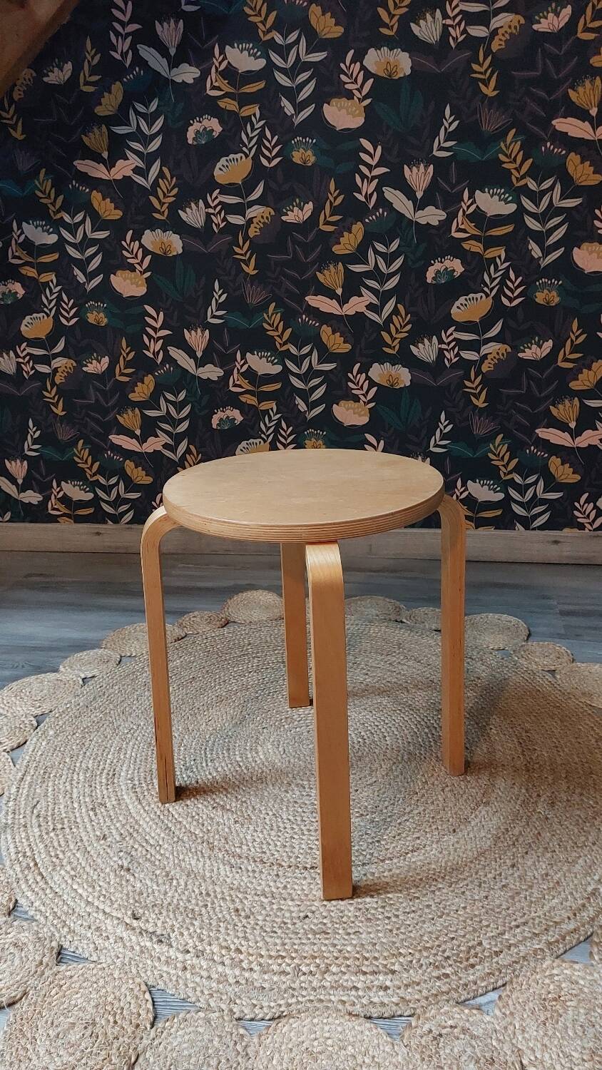 Vintage Frosta Bentwood Ikea stool, 1990s