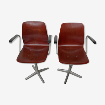 Ensemble de 2 fauteuils de bureau des années 1960