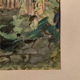 Jean Jacques GRUNENWALD (1911 - 1982) - Watercolor - Mountain House