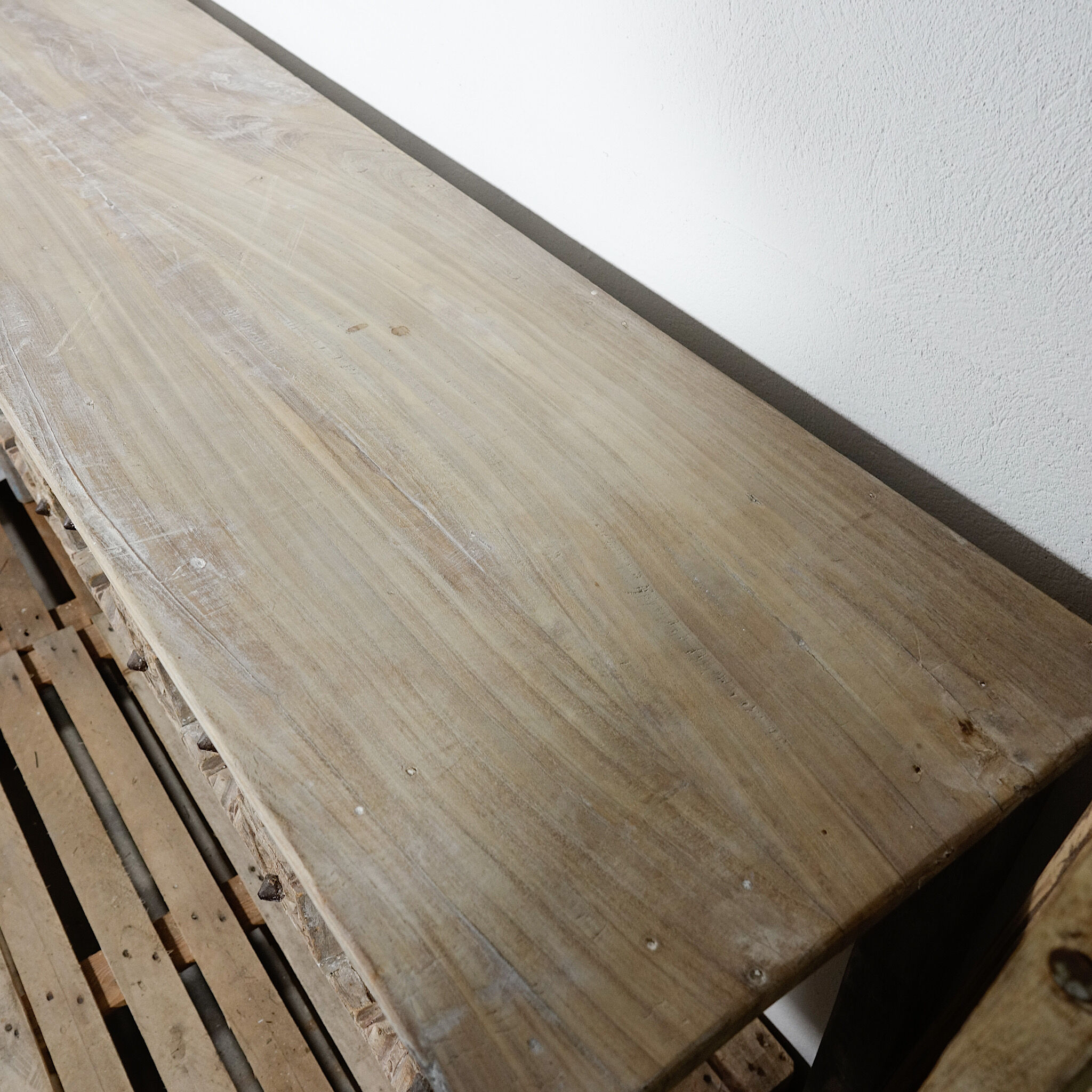 Carved wooden console