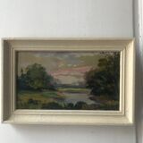 Huile paysage ancienne