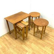 Vintage nesting tables by Paul Hundevad, Czech design, 1960s