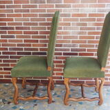 A pair of Louis XIII-style sheep bones chairs