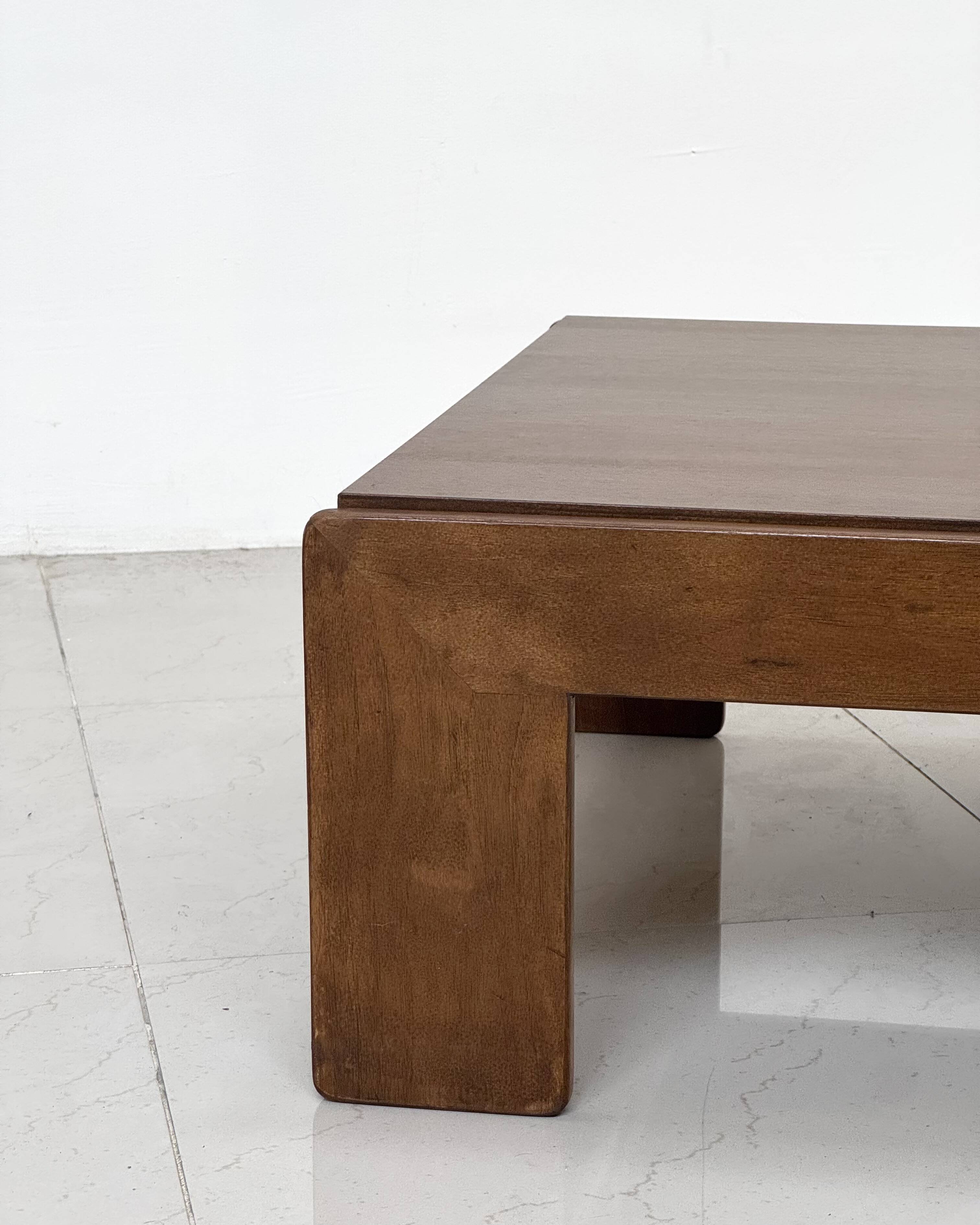 "Bastiano" wooden coffee table by Tobia & Afra Scarpa for Gavina 60's