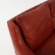 Red leather sofa, Scandinavian design, 1960s, designer: Fredrik Kayser, production: Vatne Møbler