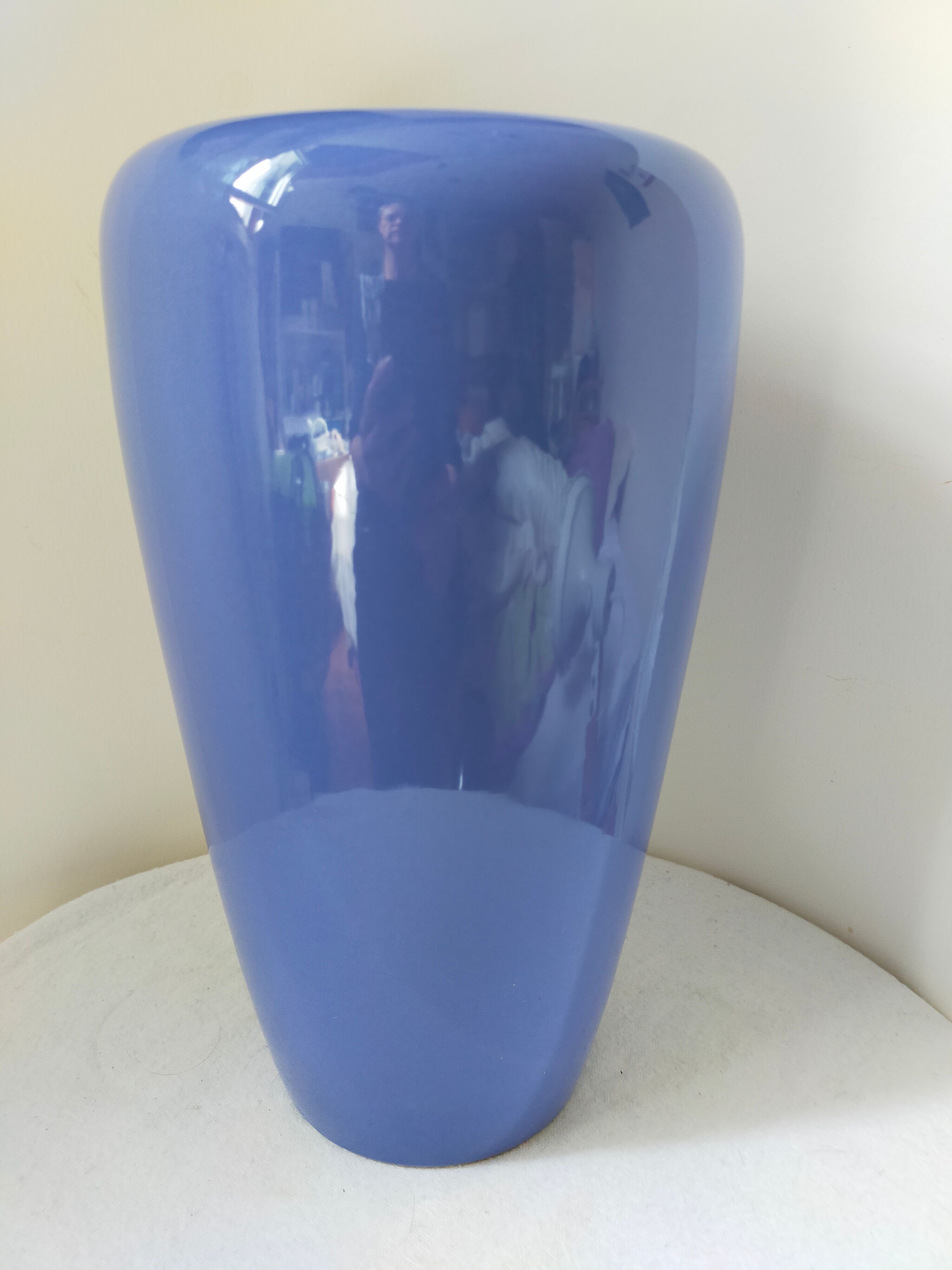 Lavender blue ceramic vase