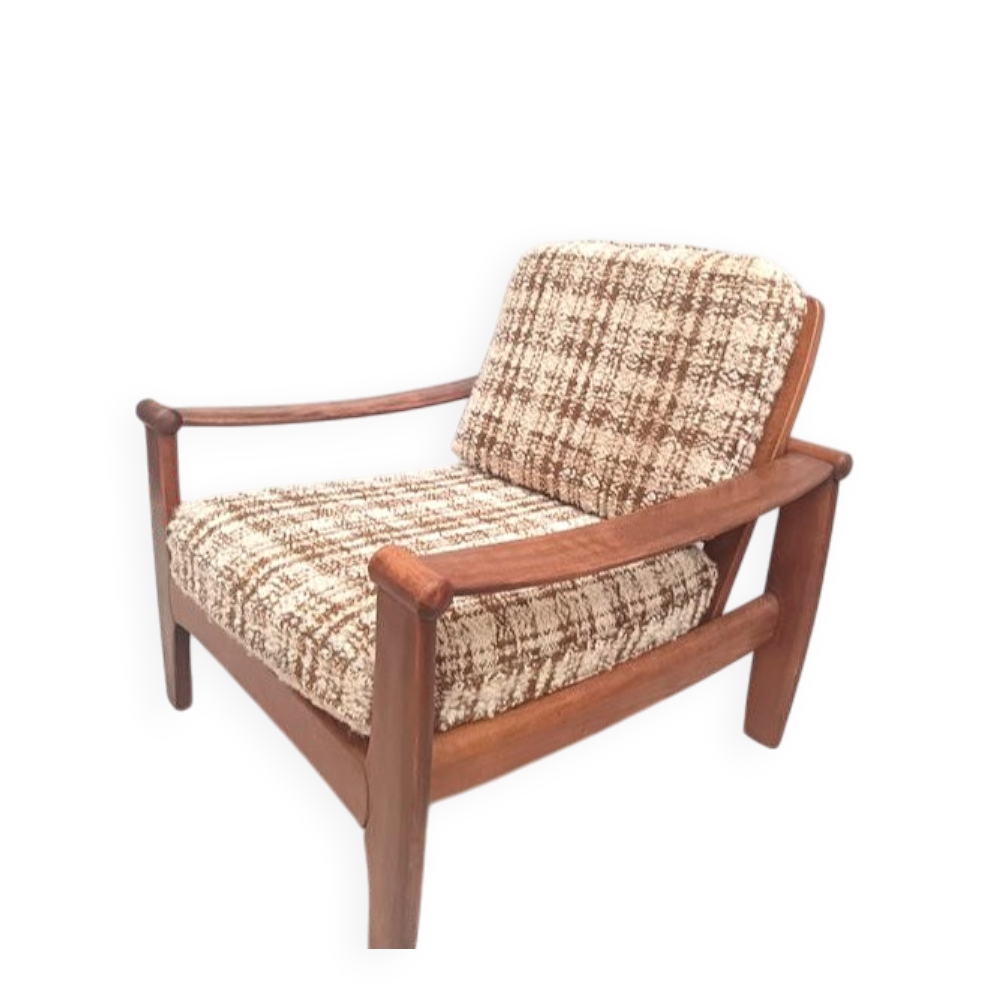 Fauteuil scandinave en teck