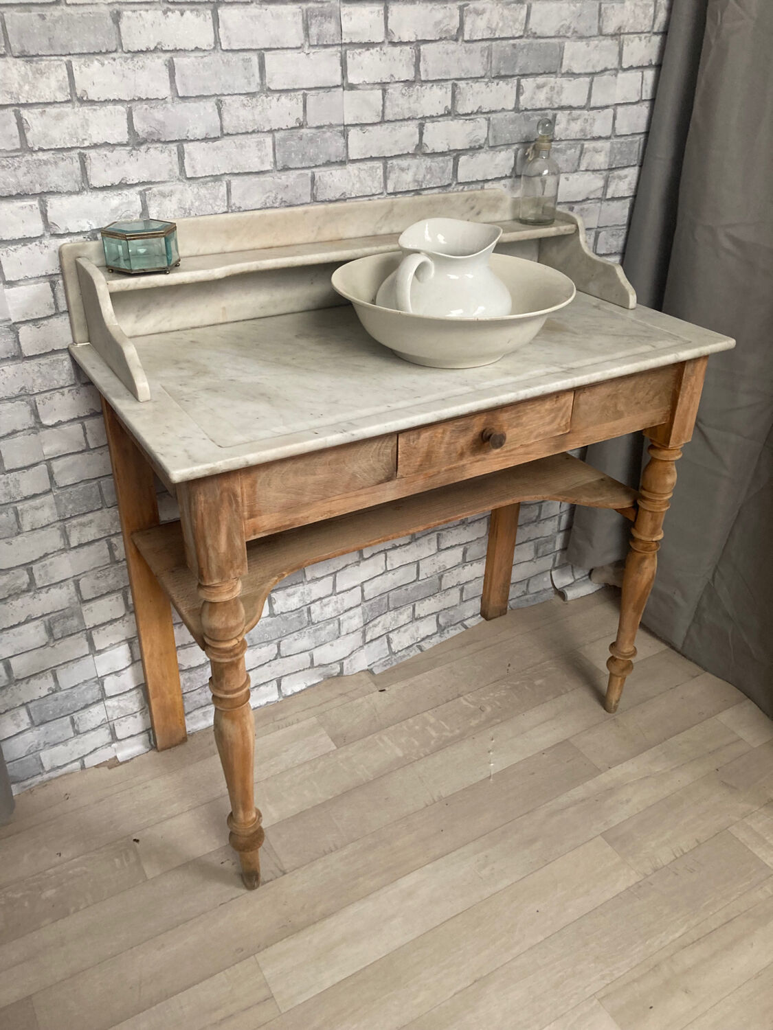 Antique marble toilet table