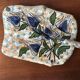 Cheese platter in Vallauris earthenware vintage with its knife