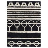Berber carpet Oudéa pure black and white wool - 290 cm x 210 cm