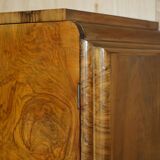 Double Art Deco wardrobe circa 1930 in satin walnut.
