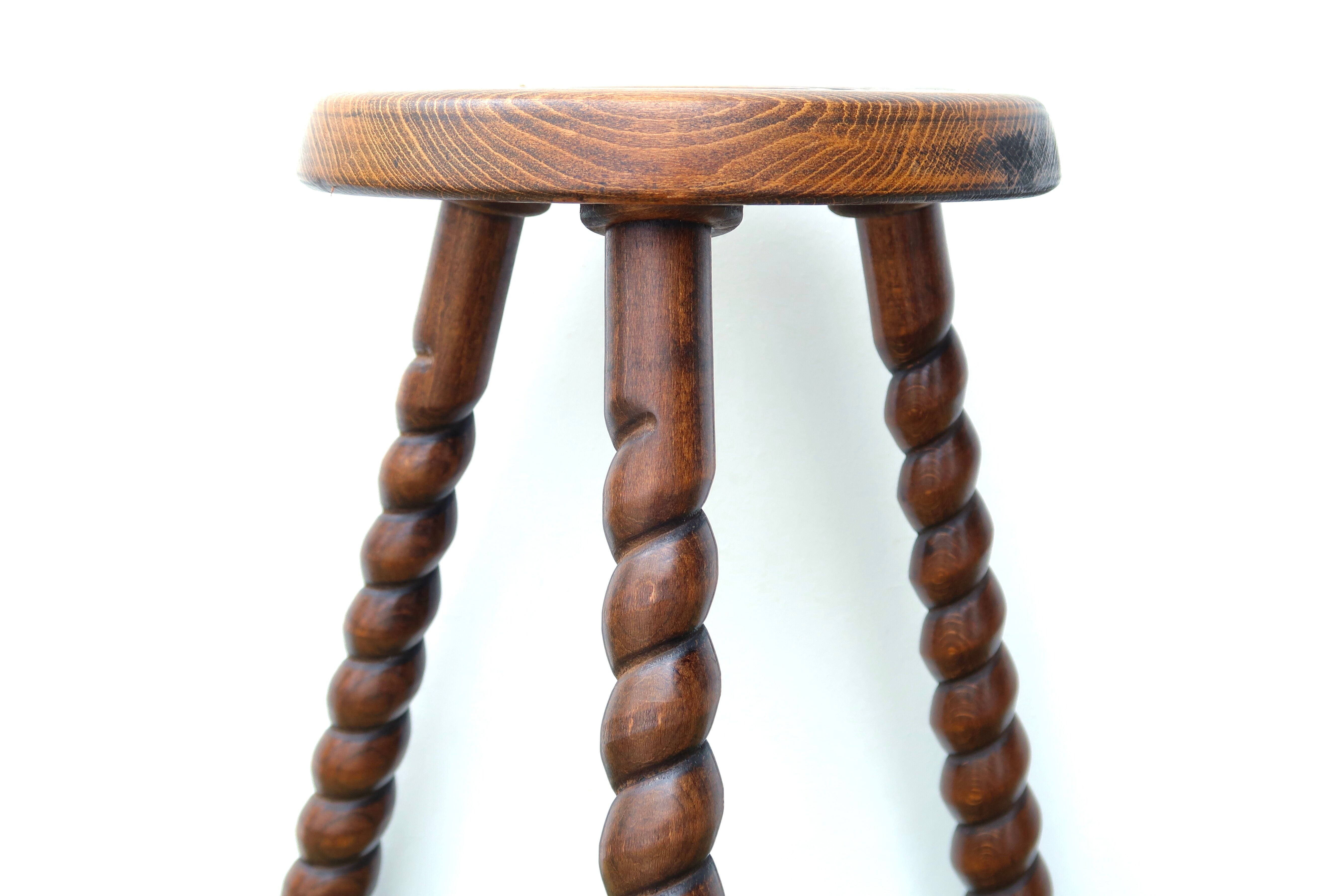 Wooden tripod stool 50s