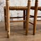 4 Art Populaire chairs in wood and straw