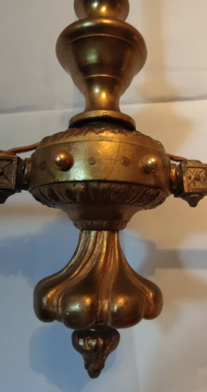 Old large billiard pendant light